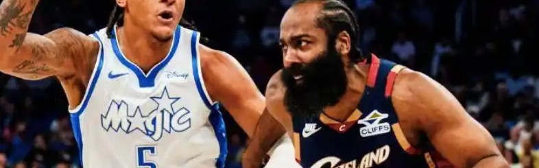 裁判抢戏！魔术复仇骑士，哈登空砍30+8，米切尔24中9，贝恩立功